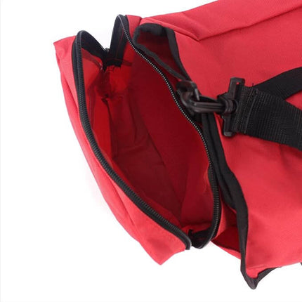 Interior view of the red First Responder Trauma Care Medical Bag showcasing its spacious compartment.