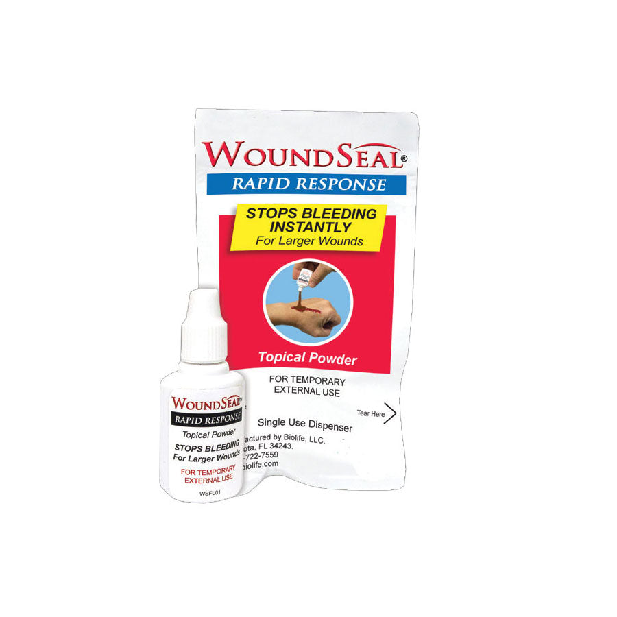 QR WoundSeal Rapid Response | Bleeding Control Powder for First Aid & Occupational Safety