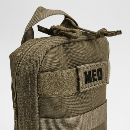 Recon IFAK – Pro | First Aid & Trauma Kit First Aid Kits The ELITE Recon IFAK – Pro is a compact, mission-ready trauma kit designed for fast access and versatile deployment. Whether mounted on a headrest, pack, or plate carrier, its rip-away MOLLE-compati