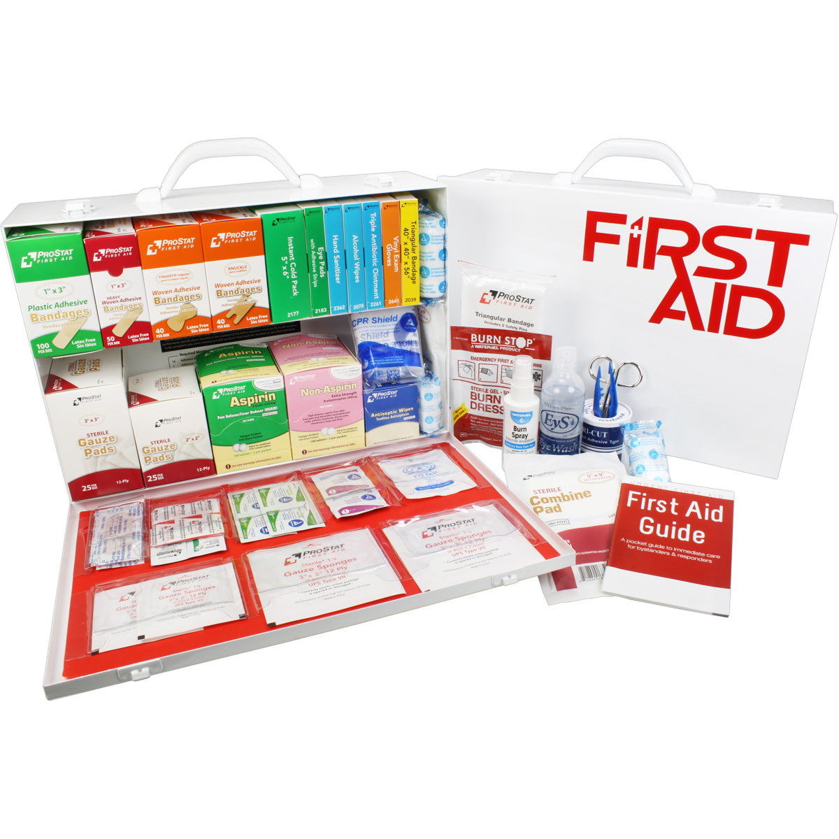 2-Shelf ANSI A First Aid Cabinet – 557 Pieces, OSHA-Compliant for Small to Medium Workplaces