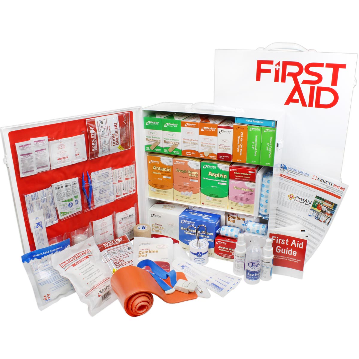 3-Shelf Industrial First Aid Station – 1,382 Pieces for High-Risk Work Environments