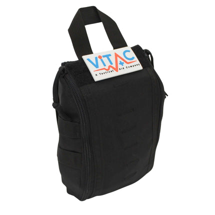ViTAC Tactical Individual First Aid Kit (IFAK) in black, designed for emergency medical support in high-demand environments.