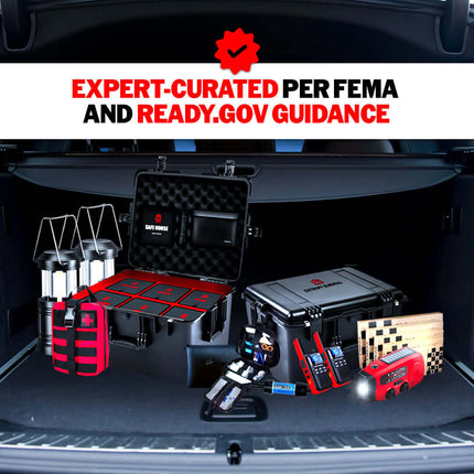The Safe House - 72-Hour Emergency Essentials Kit showcasing emergency tools for preparedness.