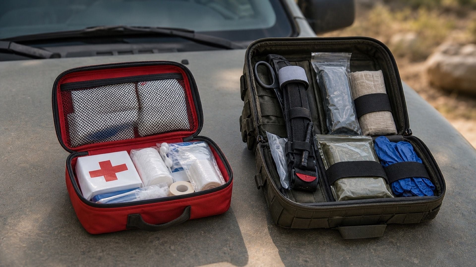 Car first aid kit vs vehicle trauma kit