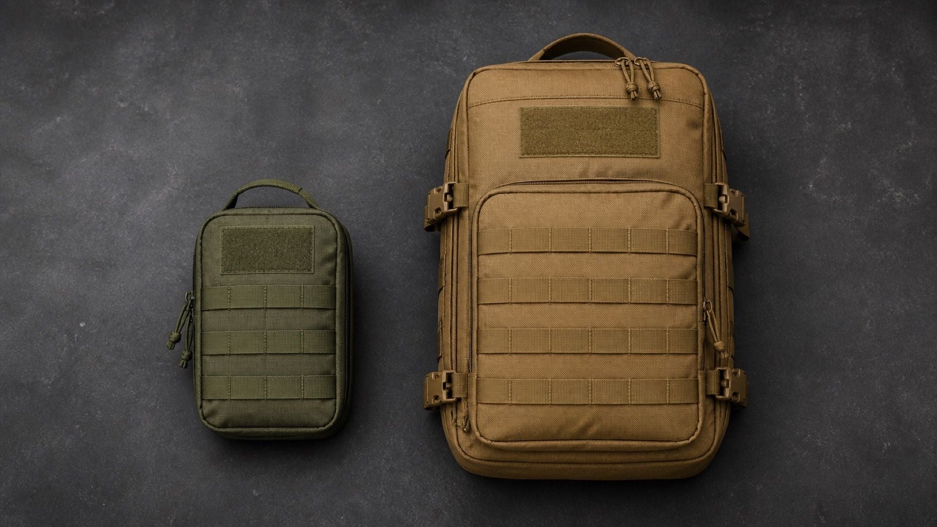 IFAK and trauma kit placed side by side for use-case comparison