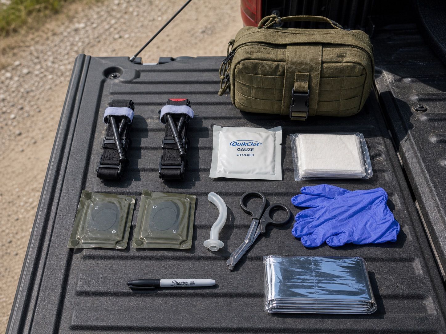 ViTAC vehicle trauma kit staged in a truck ready to close the gap before EMS arrives