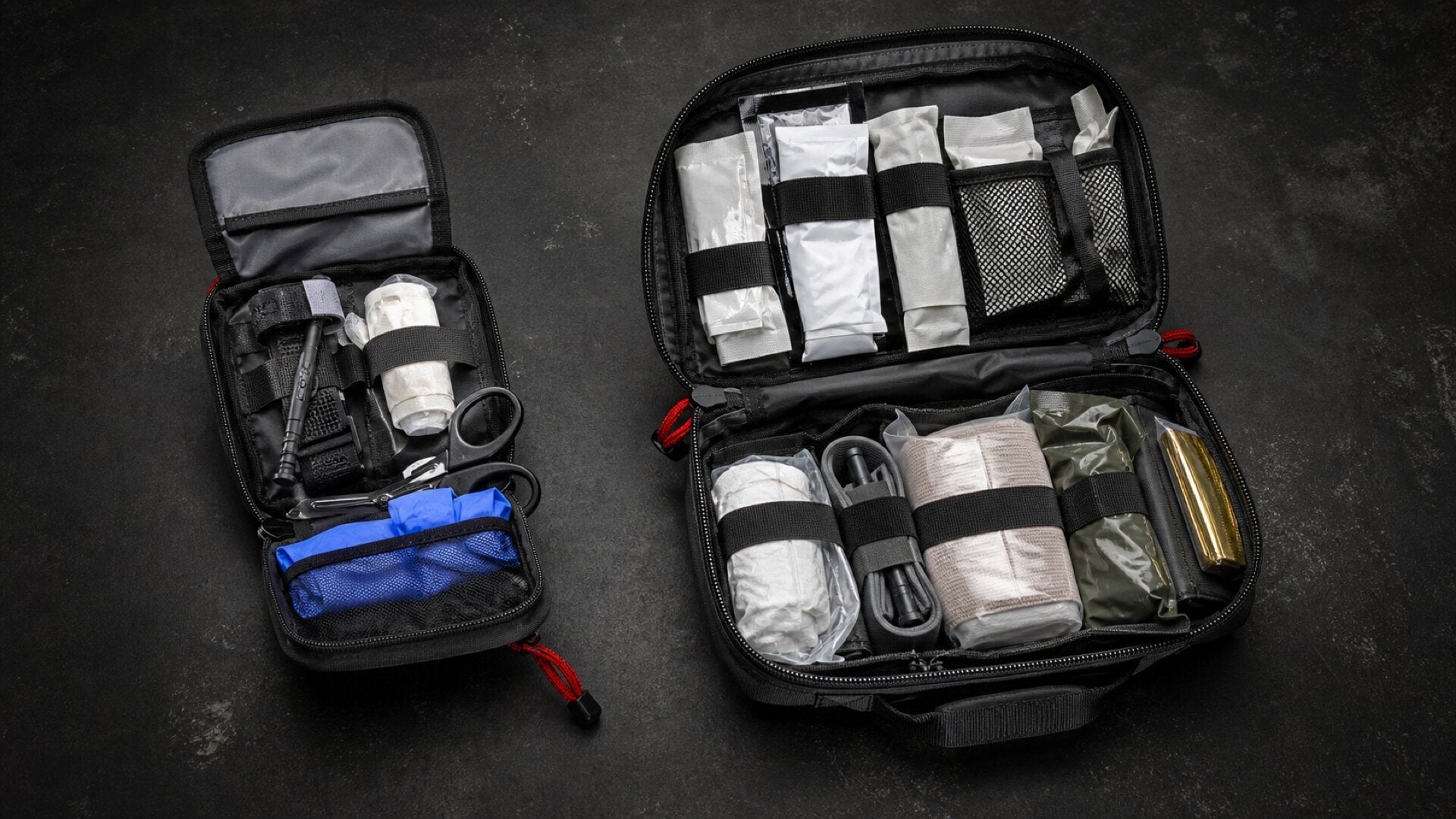 ANSI/ISEA and TCCC trauma kit standards side-by-side comparison showing kit components and certification requirements