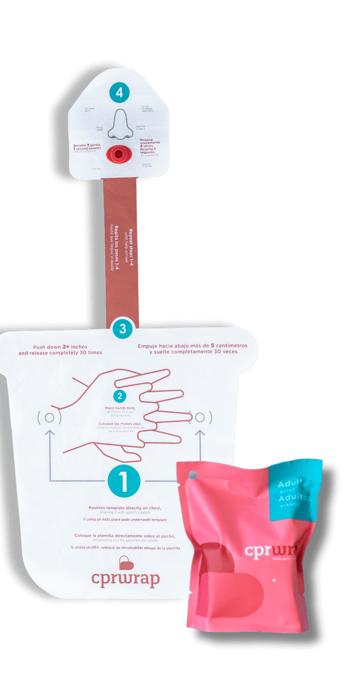CPR Supplies including CPRWrap rescue aids for adults, children, and infants, plus pocket masks and barrier devices.