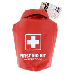 Basic First Aid Kits including 100-piece waterproof, 131-piece all purpose, and General Purpose first aid kits.