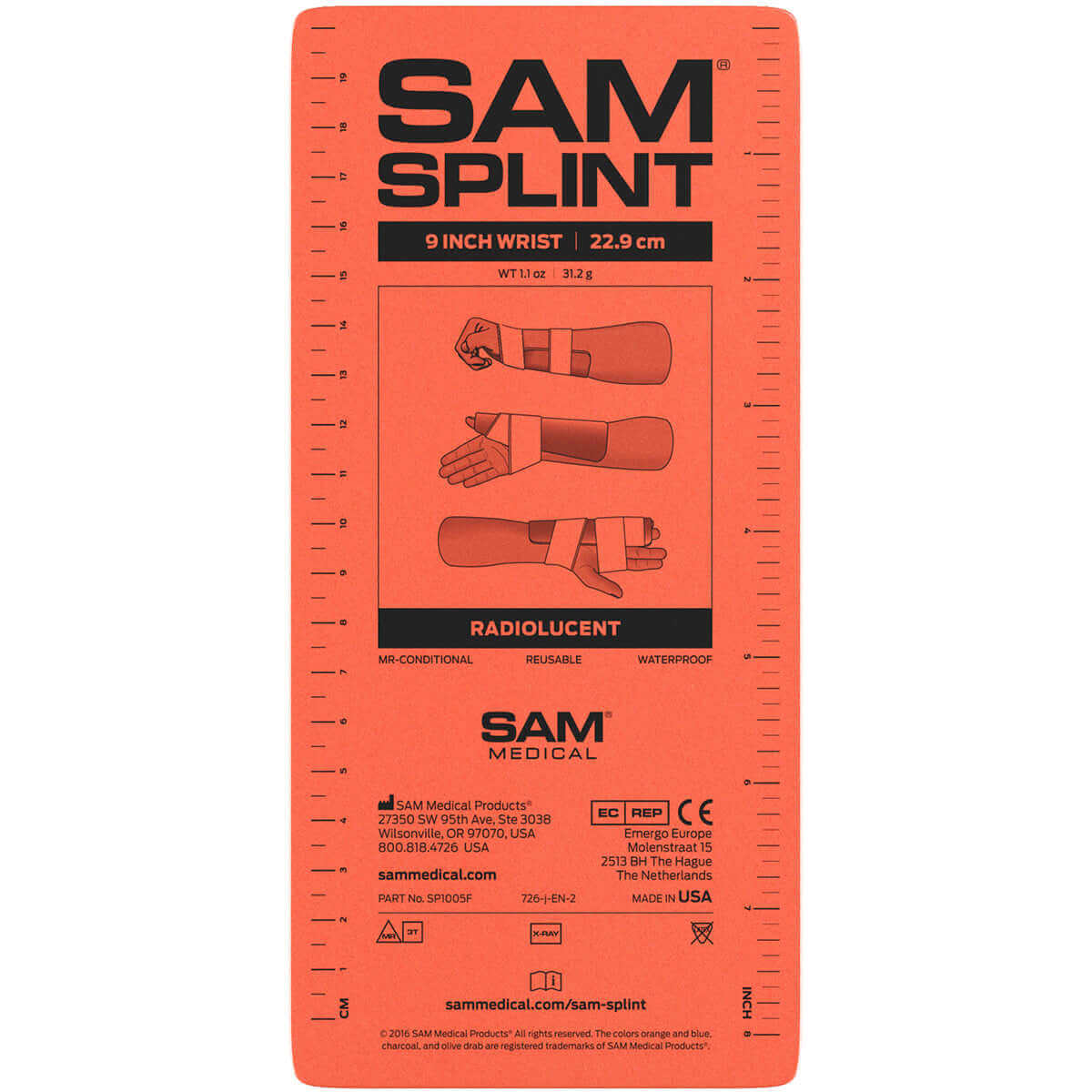 Guardian survival kits SAM Splint 9 inch wrist for emergency preparedness and first aid.