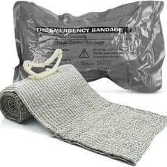 Pressure dressings and trauma bandages including Israeli Emergency Bandage and NAR Emergency Trauma Dressing.
