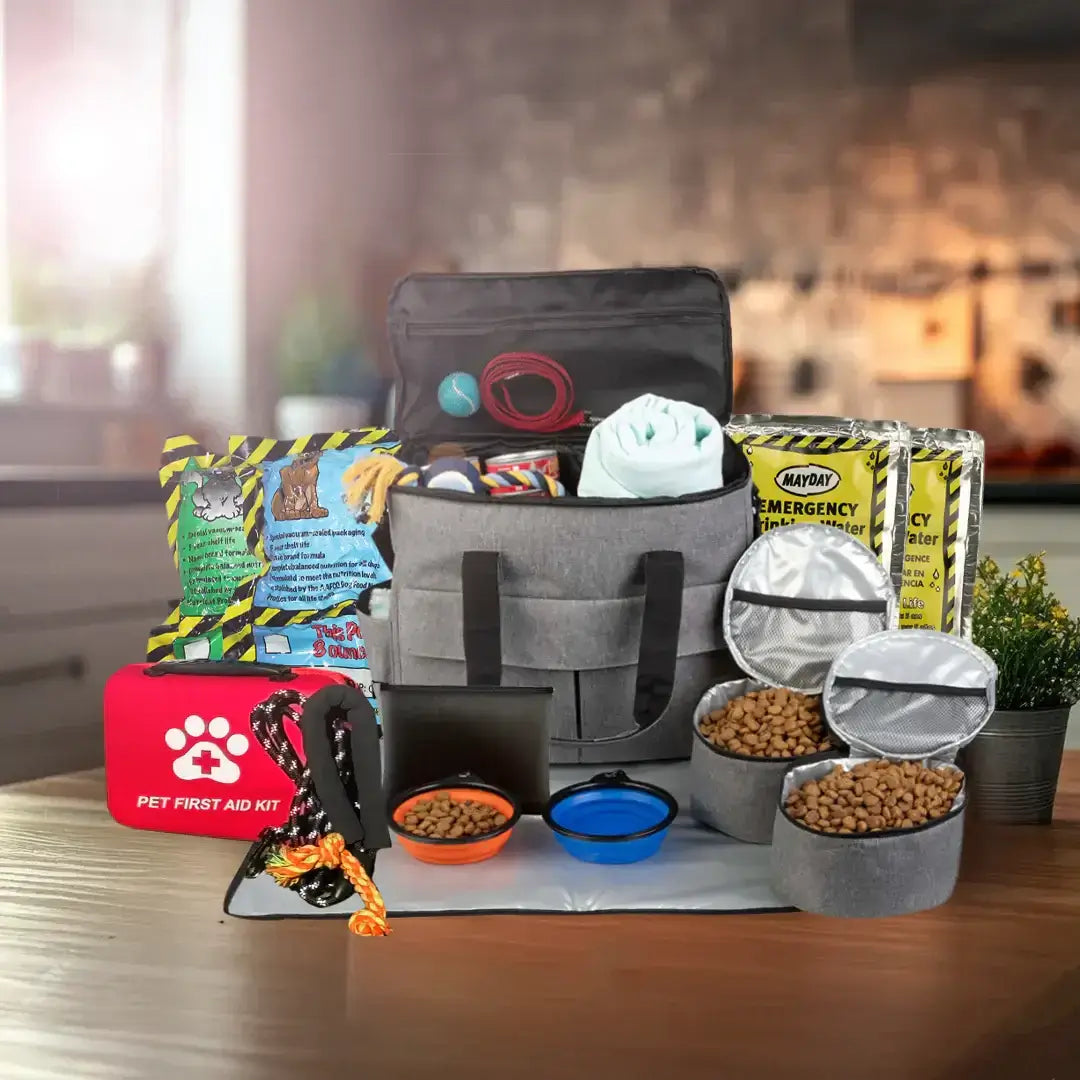 Pet Emergency Kits including K9 Handler IFAK, Safe Pet Kit, and K9 Tactical Field Kit for canine emergency response.