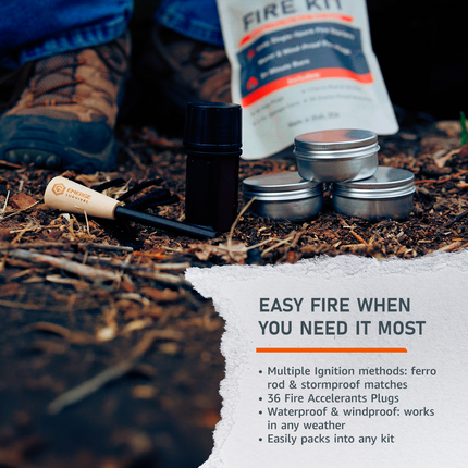 Emerge Fire Kit – Weatherproof Ignition for Emergency & Survival