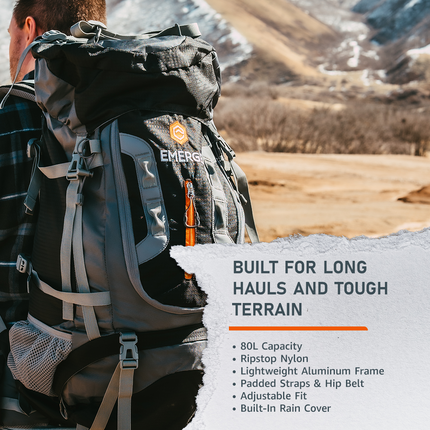 80L Survival Backpack – The Ranger | Heavy-Duty Bug Out Pack