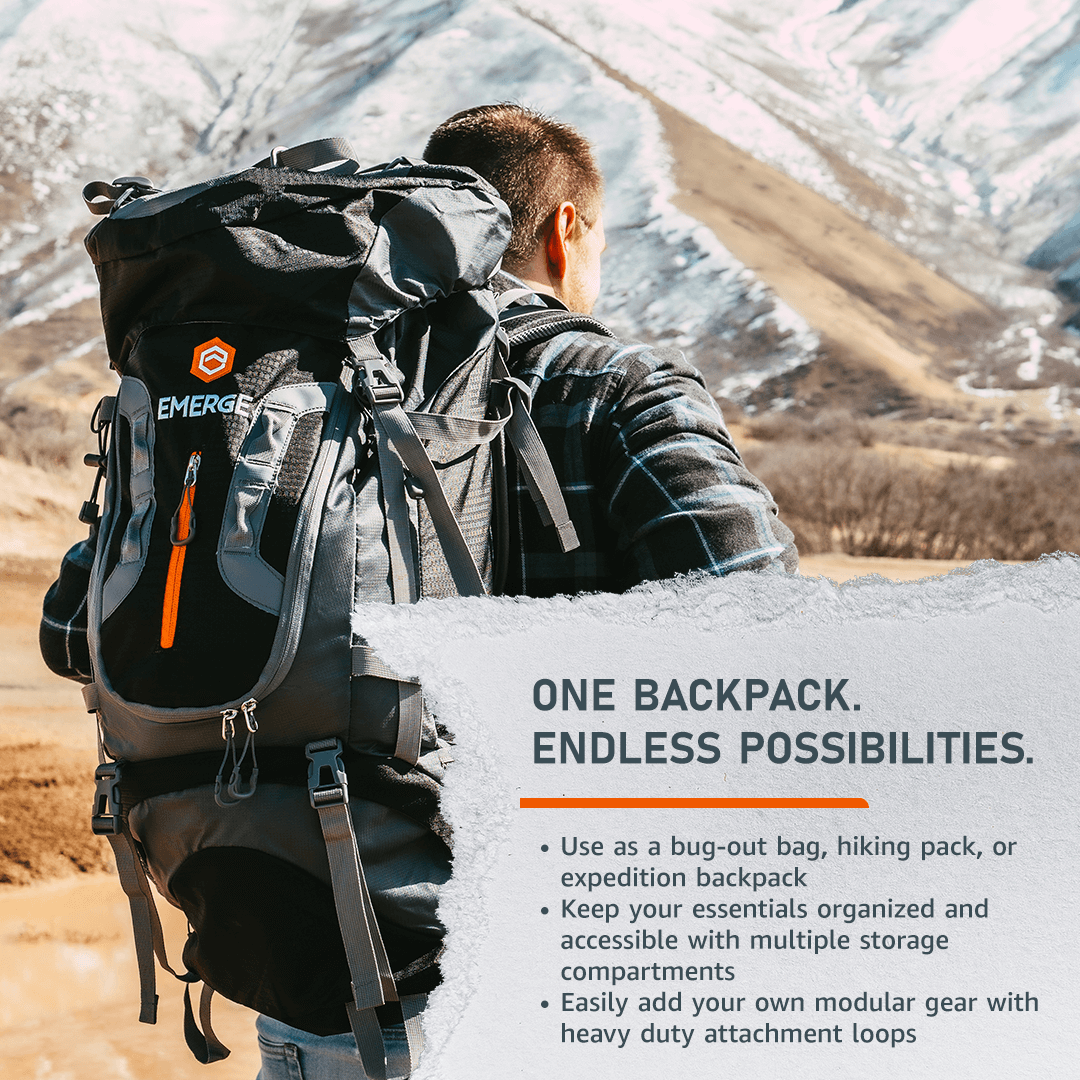 bugout gear backpack 80L Survival Backpack