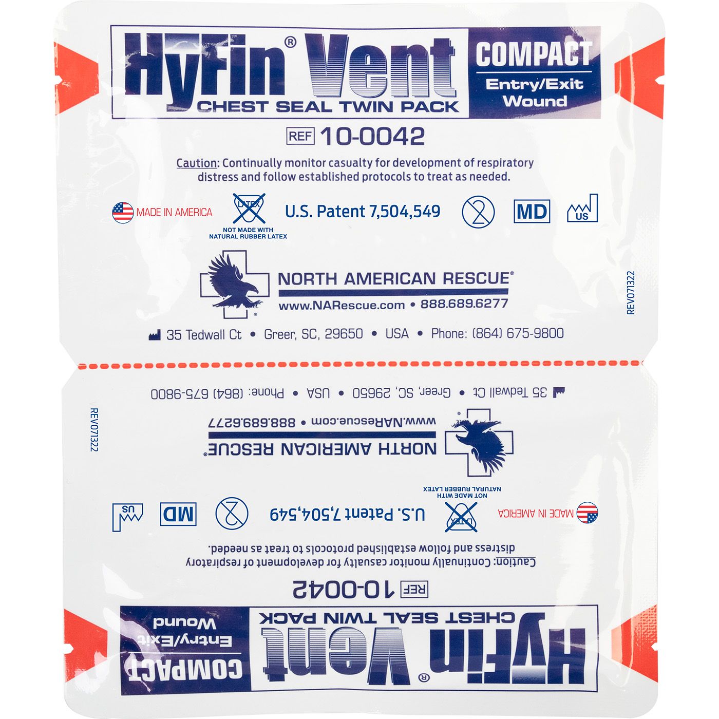 ViTAC HyFin Vent Chest Seal Compact – Twin Pack