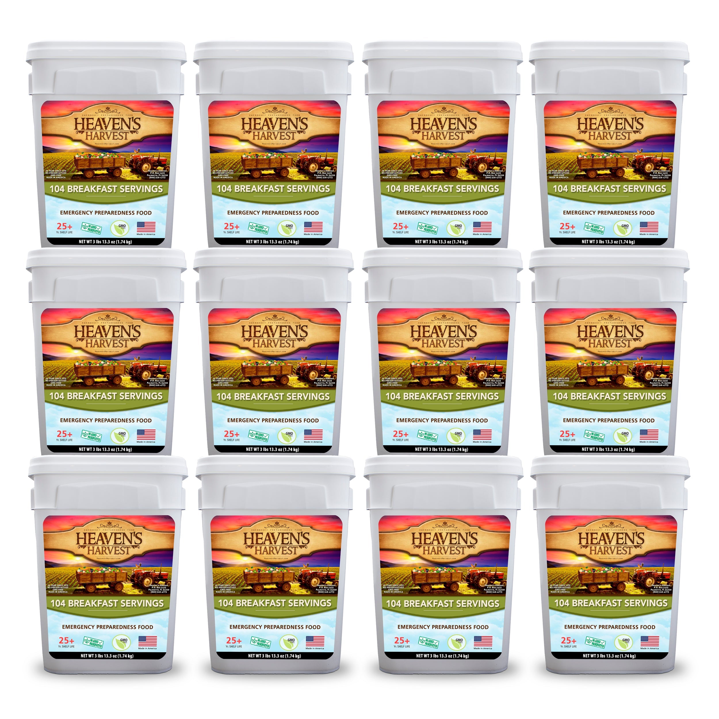 Combo Kit - Breakfast, Entree + Protein - 12 Months - Emergency Survival Food Kit