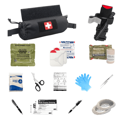 1st Line IFAK | Quick Pull Roll Pouch Trauma Kit