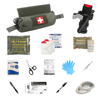 1st Line IFAK | Quick Pull Roll Pouch Trauma Kit