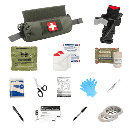1st Line IFAK | Quick Pull Roll Pouch Trauma Kit