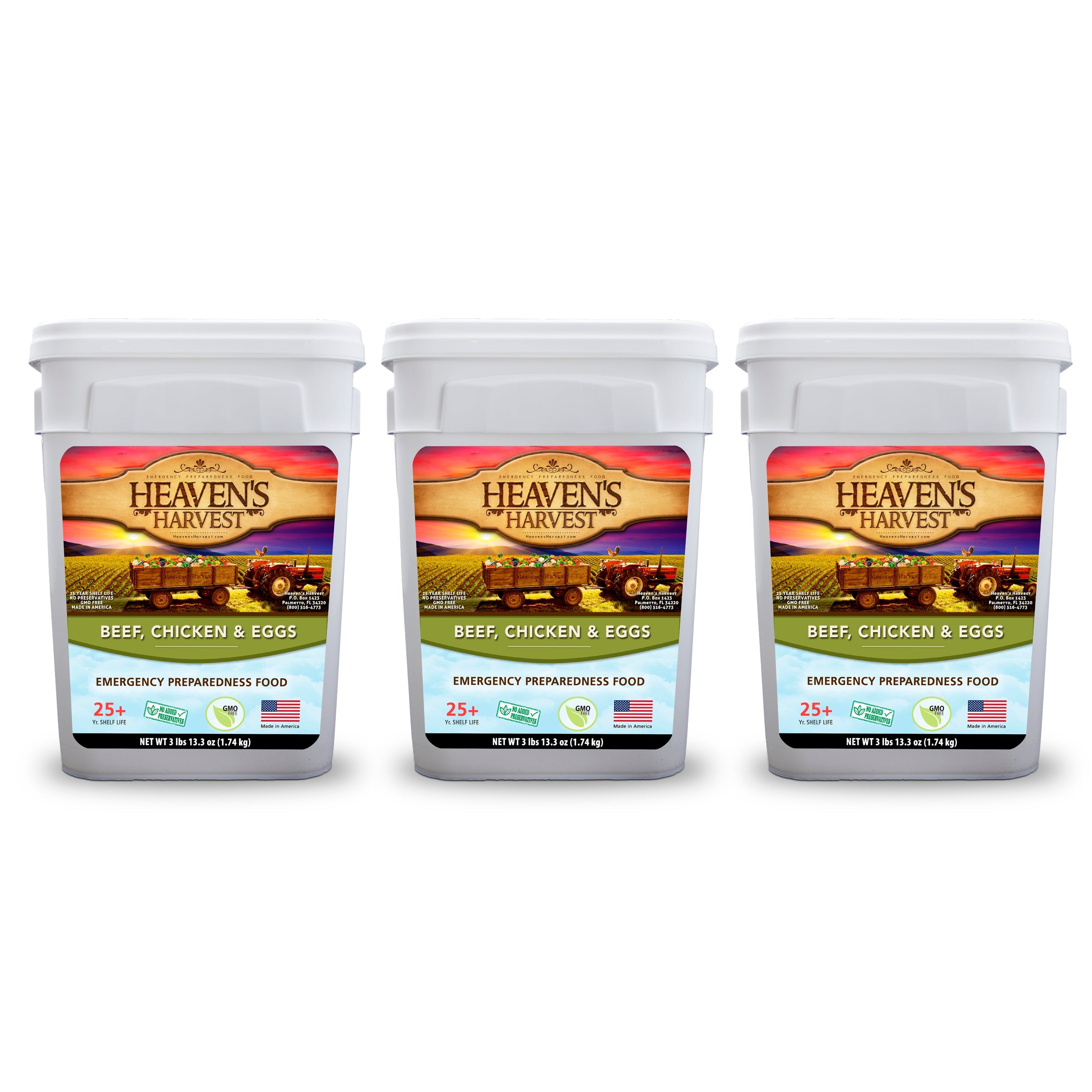 Combo Kit - Breakfast, Entree + Protein - 3 Months - 308 Servings - Emergency Survival Food Kit