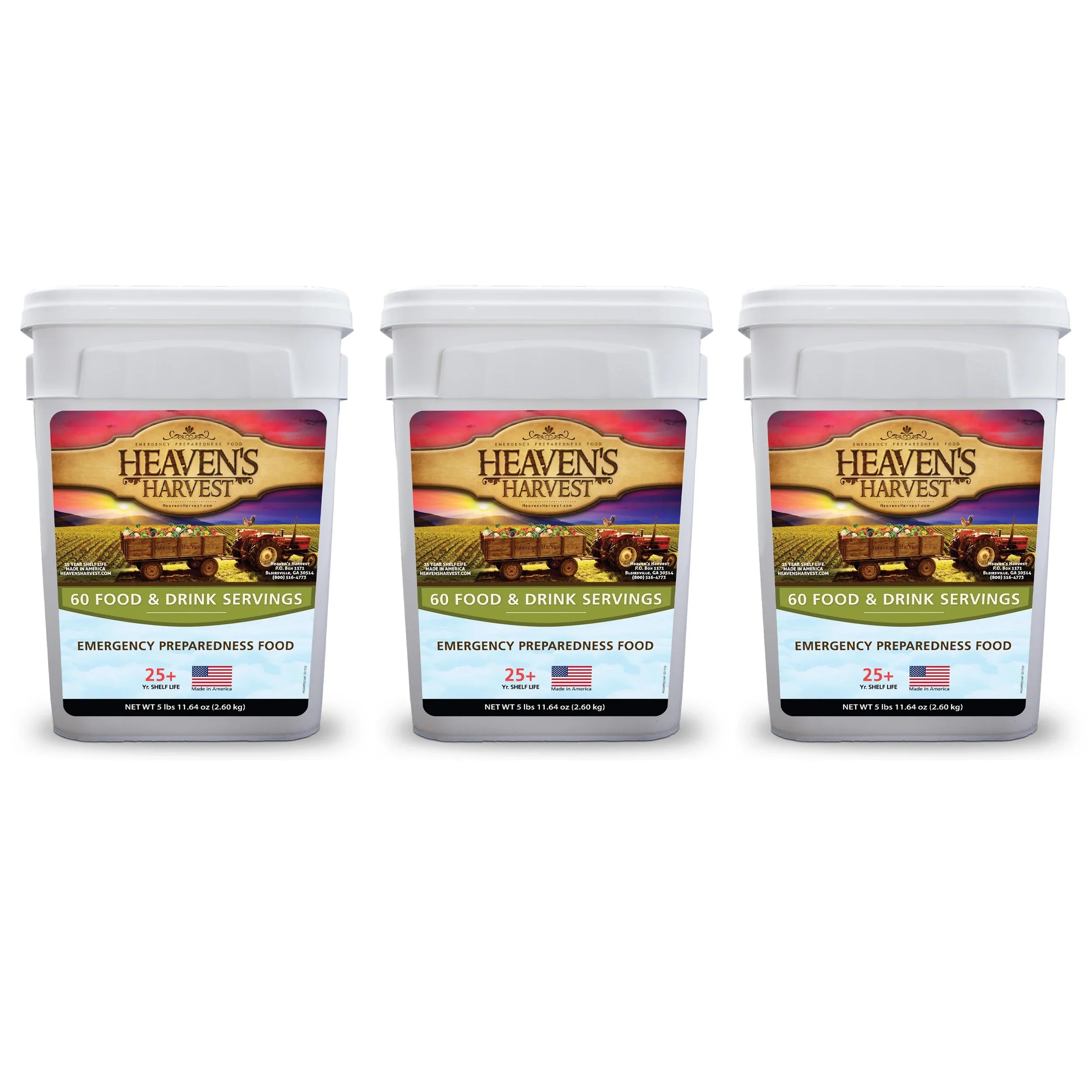 1 Week Kit -Starter Food & Drink Bucket - 1 Person 1 Week - 60 Servings - Emergency Survival Food Kit
