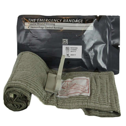 4" Israeli Bandage in packaging, designed for hemorrhage control and emergency first aid, ideal for tactical use.