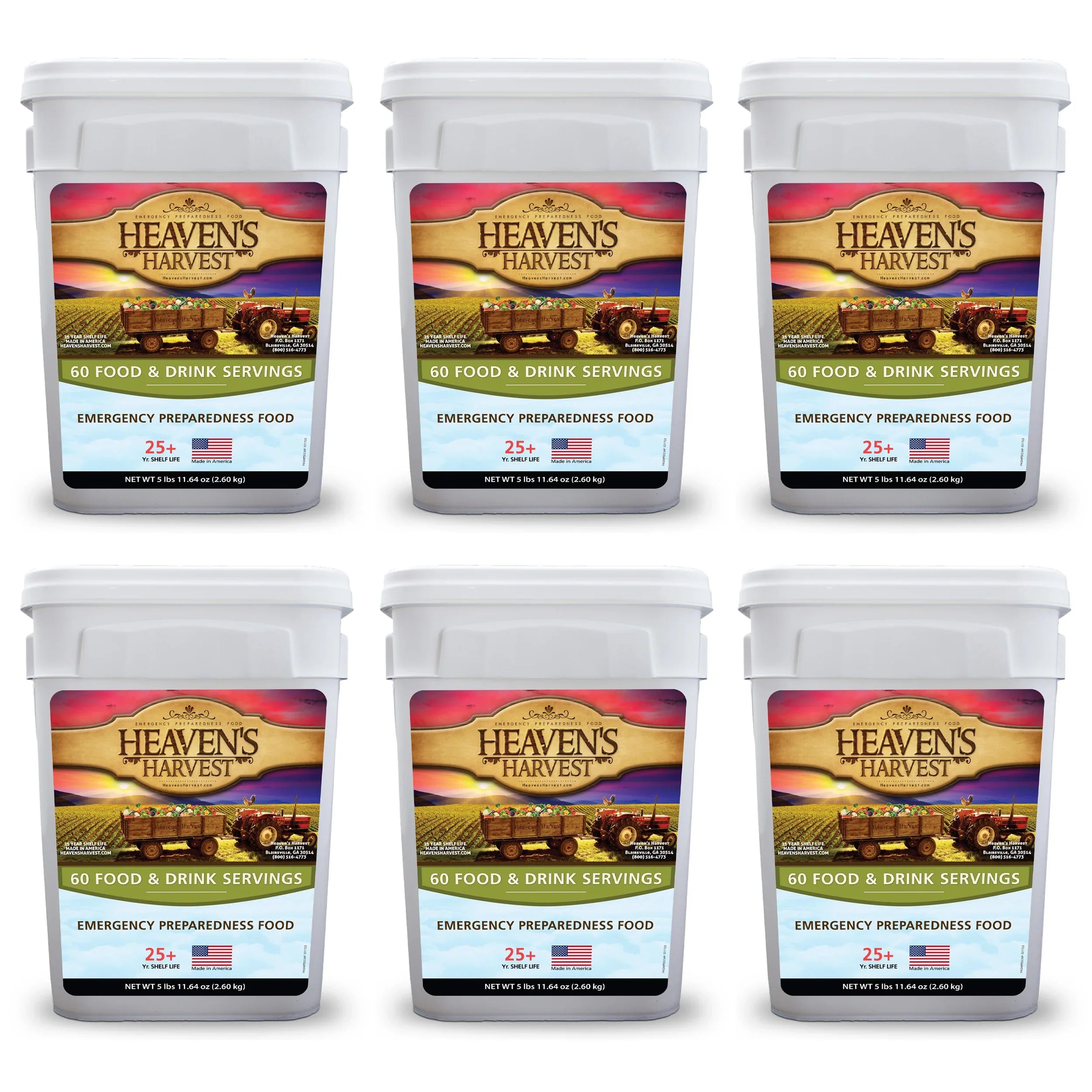 1 Week Kit -Starter Food & Drink Bucket - 1 Person 1 Week - 60 Servings - Emergency Survival Food Kit