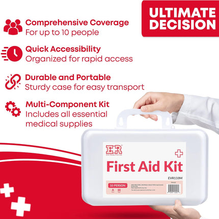 10 Person First Aid Kit –  Type III, ANSI A, OSHA Compliant