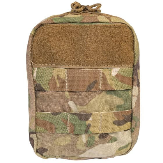 Tactical Operator Response Kit front view, featuring a durable camouflage exterior and adjustable securing straps.
