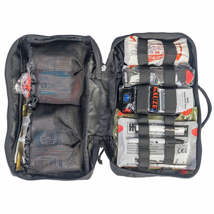 Interior view of the Patrol Vehicle Trauma Kit, featuring organized medical supplies for rapid access in emergencies.