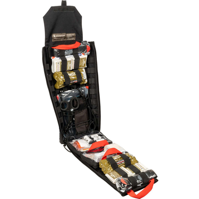 K9 RUF Kit – Rapid Utility First Aid System for K9 Handlers showing various medical supplies in a low-profile pack.