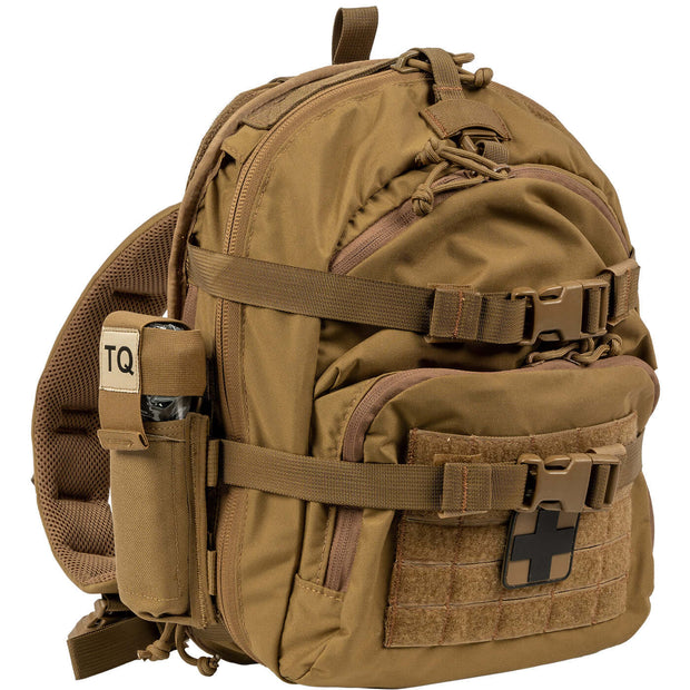 K-9 Mini Medic Kit – Compact trauma aid system with tactical backpack design for K-9 handlers and field responders.