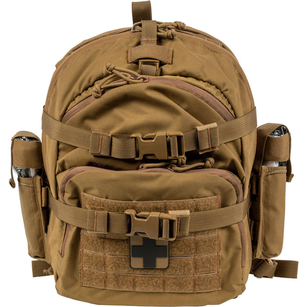 K-9 Mini Medic Kit backpack designed for tactical medics and K-9 handlers with multiple compartments and straps.