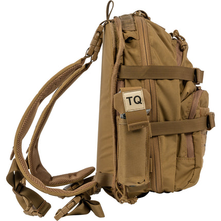 K-9 Mini Medic Kit side view highlighting its compact design and adjustable straps for easy carry.