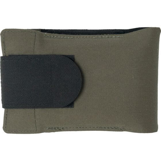 Everyday Carry Wallet Kit by North American Rescue in green with secure closure strap for tactical use.