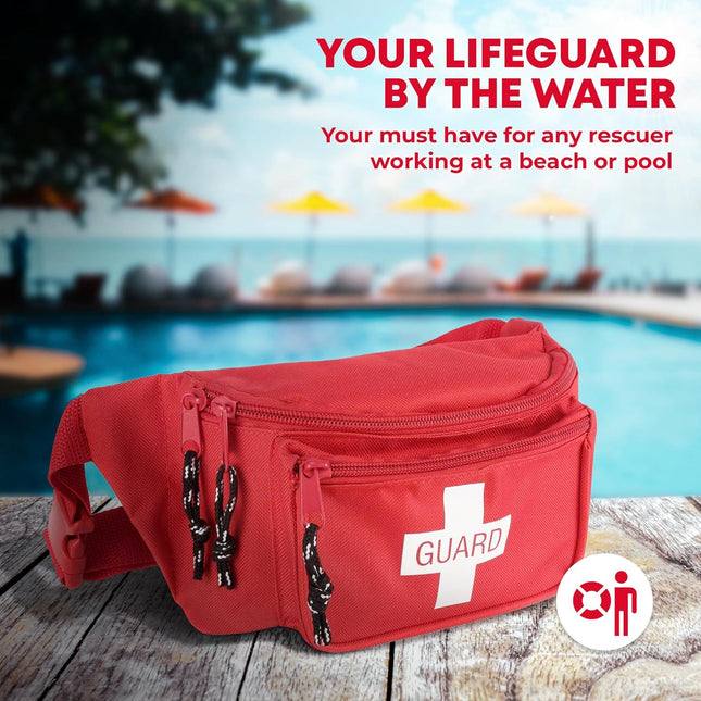 72-Piece First Aid Fanny Pack with CPR Masks – Compact & Portable Kit