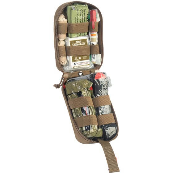 Tactical Operator Response Kit open view showcasing essential trauma supplies and equipment for emergency response.