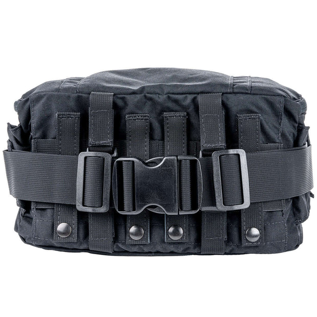 Crisis Incident Response Kit – Multi-Person Trauma & First Aid Bag in black fabric with adjustable straps.