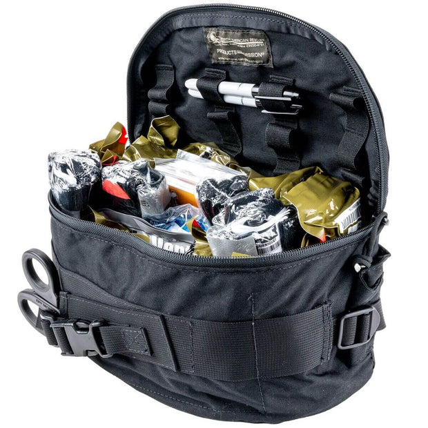 SRO Crisis Response Kit filled with trauma care tools for School Resource Officers, showcasing organization for emergencies.