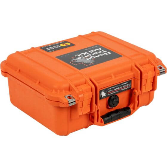 Range Trauma Aid Kit - Hard Case designed for firearm training and injury treatment.