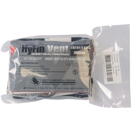 Hyfin Vent chest seal twin pack packaging on a white background
