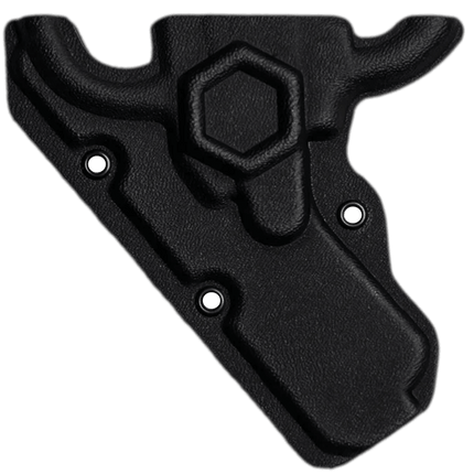 BLACK MINI EMT SHEARS Kydex holder, a low profile holster designed for optimal retention and fit.