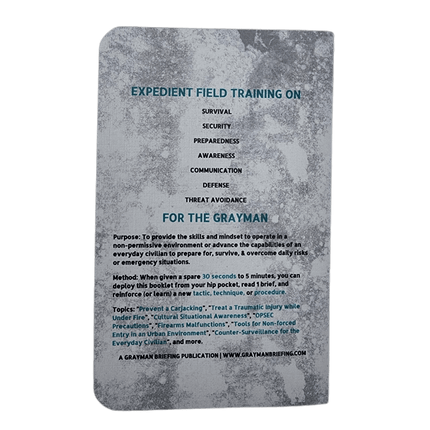 Hip Pocket Brief Volume 1 - Tactics, Techniques, and Procedures for the Everyday Civilian