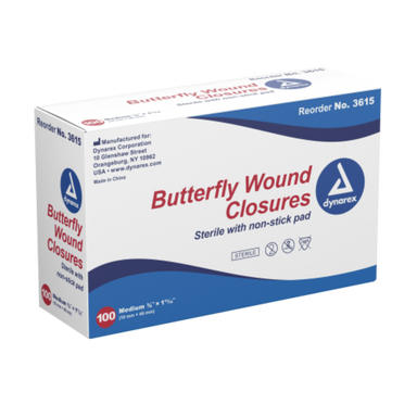 Sterile Butterfly Bandages Box of 100