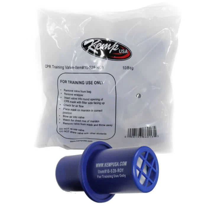 CPR Training Valves, Royal Blue (Pack Of 10)