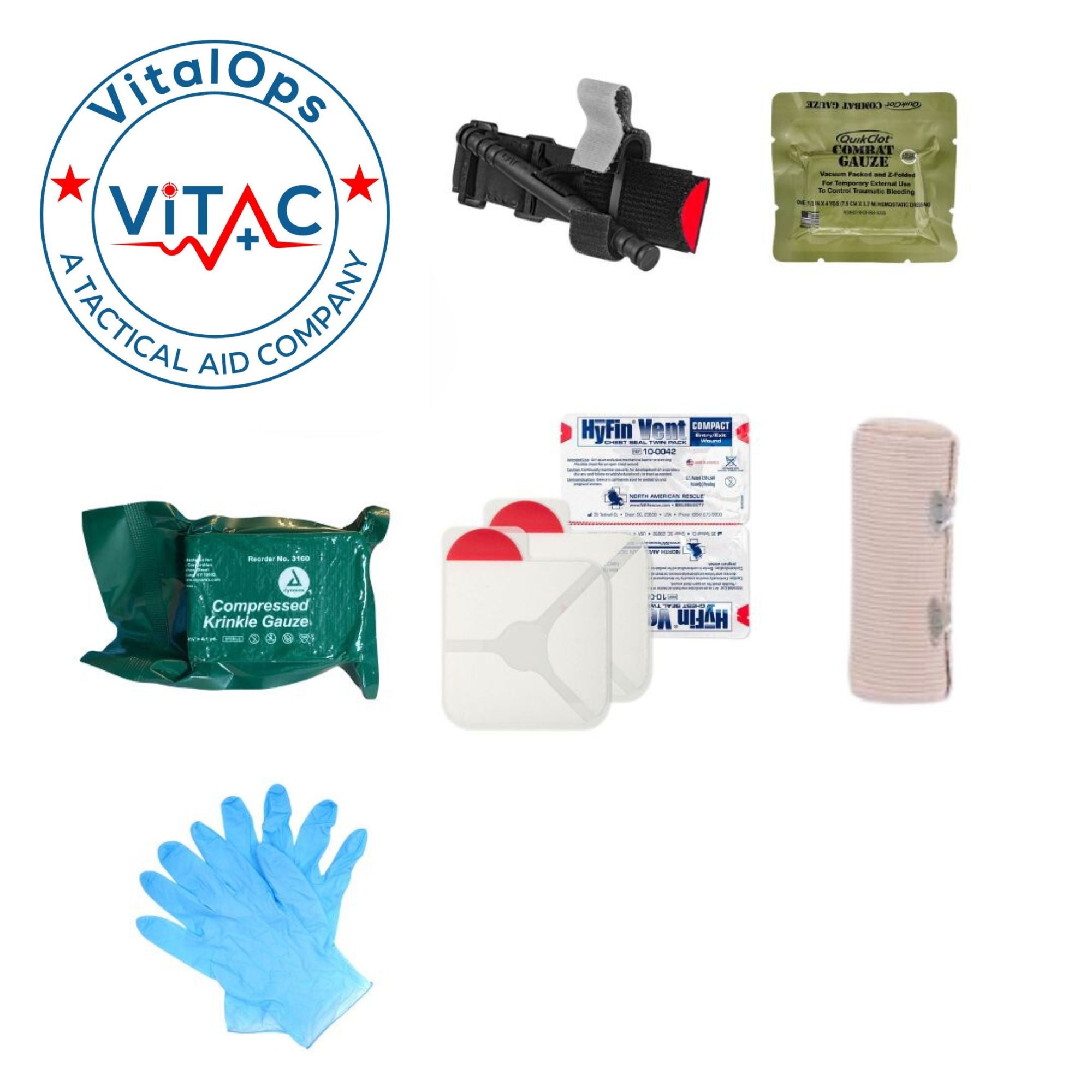 ViTAC First Aid Supply Trauma Refill Kit EDC – Every Day Carry