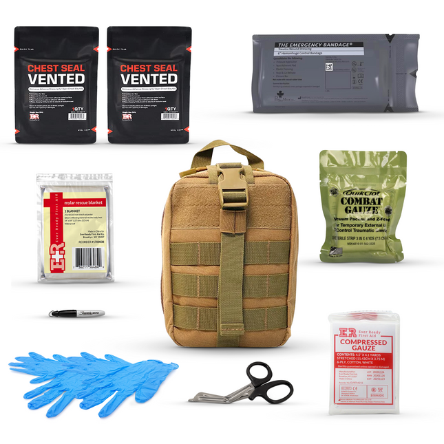 Trauma IFAK Kit – Compact Emergency Response Pack with CAT Tourniquet & Chest Seals