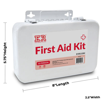 10-Person First Aid Kit – Metal Case