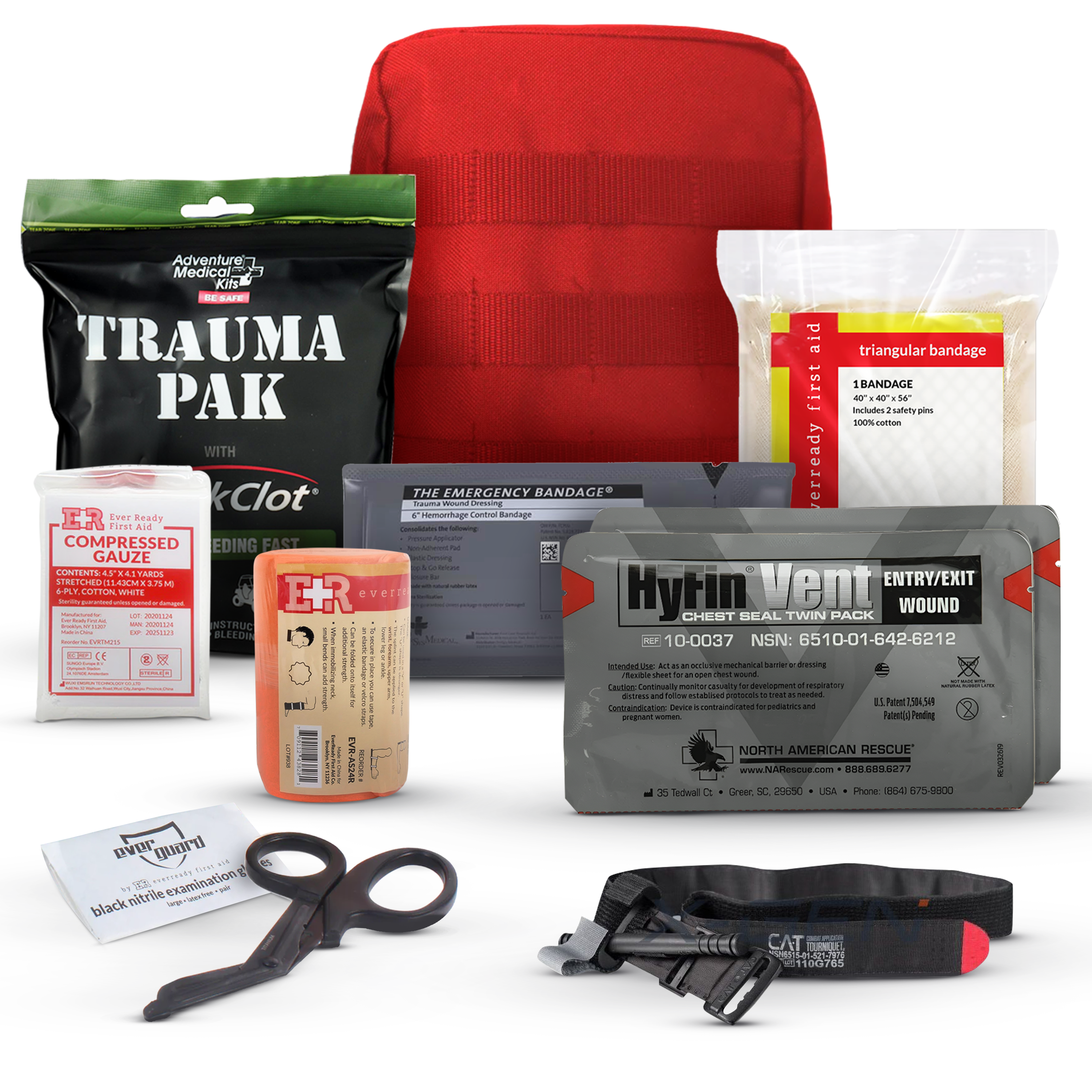 Premium IFAK Trauma Kit – Compact MOLLE Pouch with CAT Tourniquet, Chest Seals & Trauma Pak
